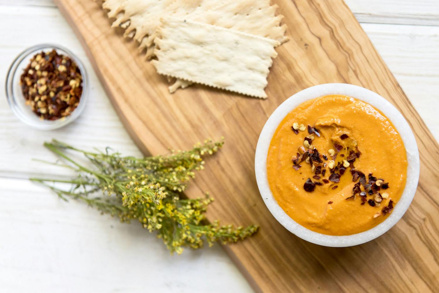 Zesty Roasted Red Pepper Hummus