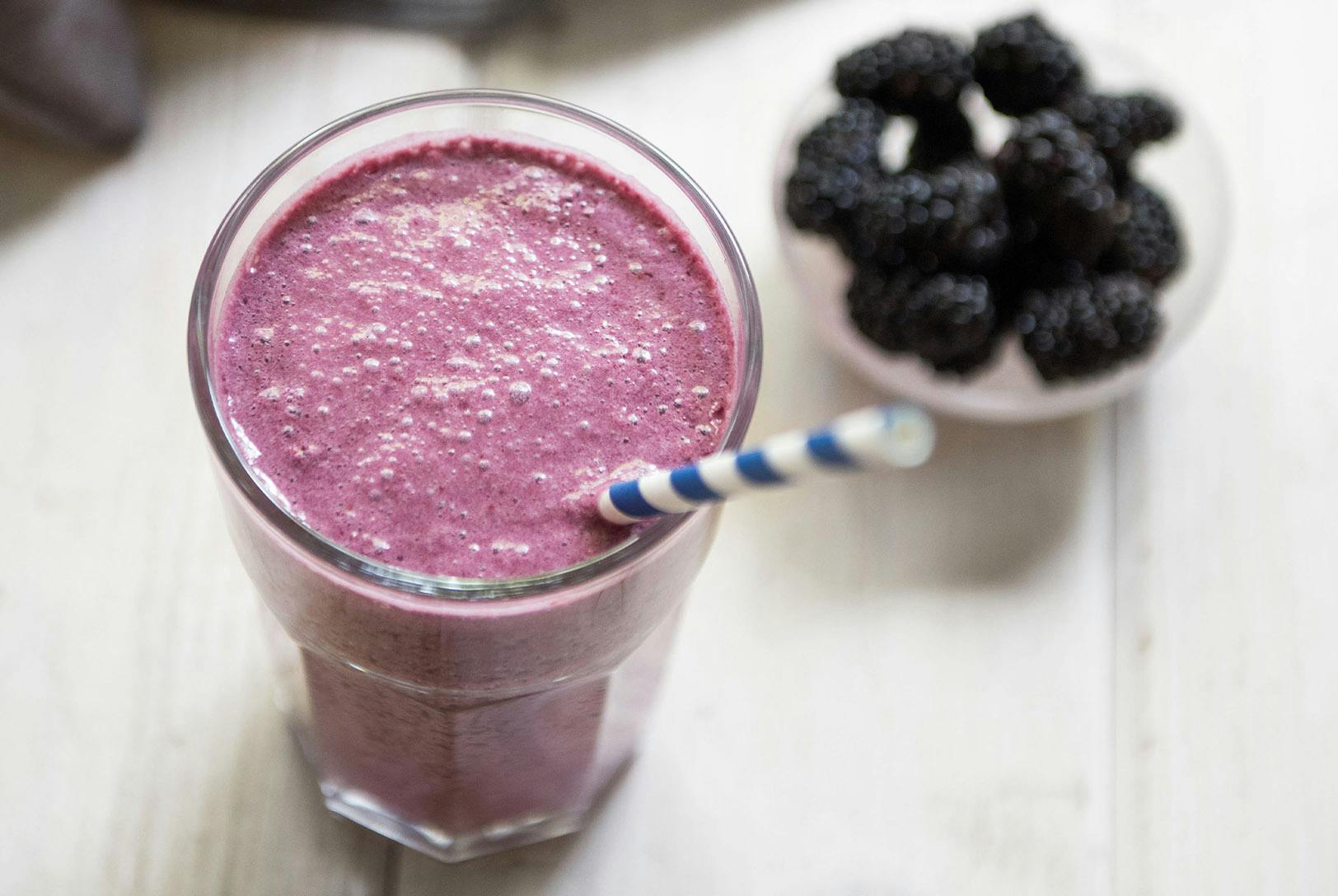 Blackberry Almond Protein Shake