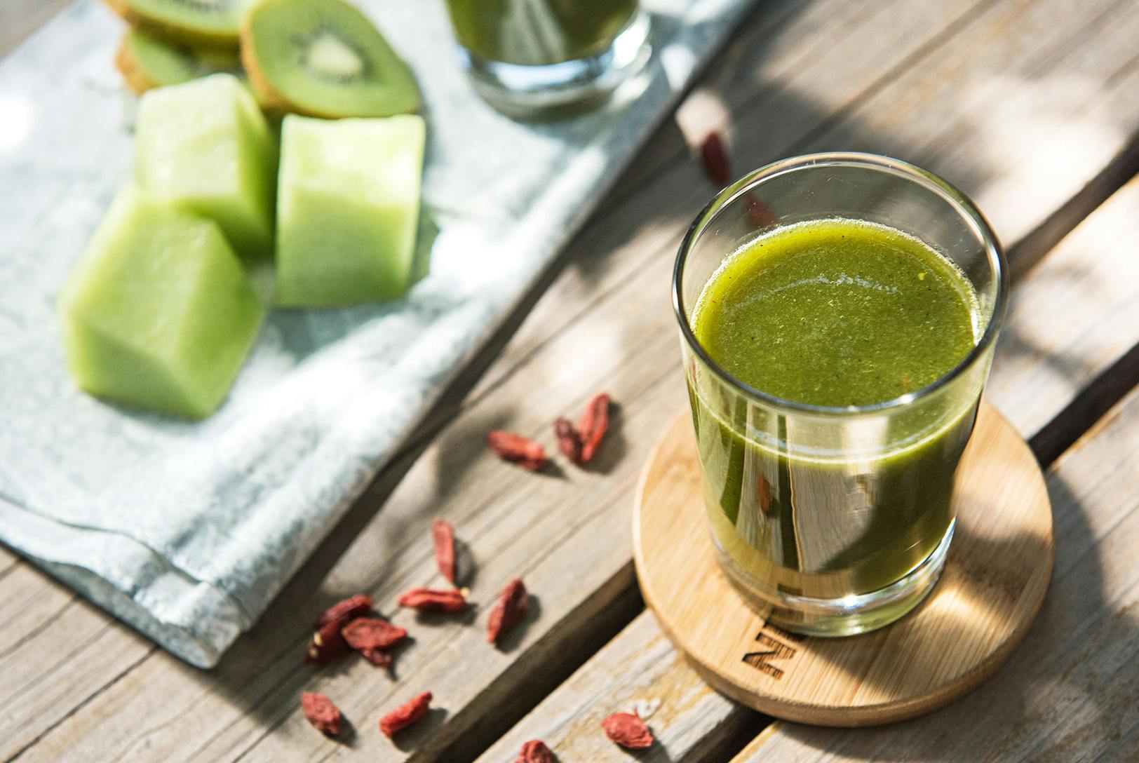 Green Honeydew Kiwi Smoothie