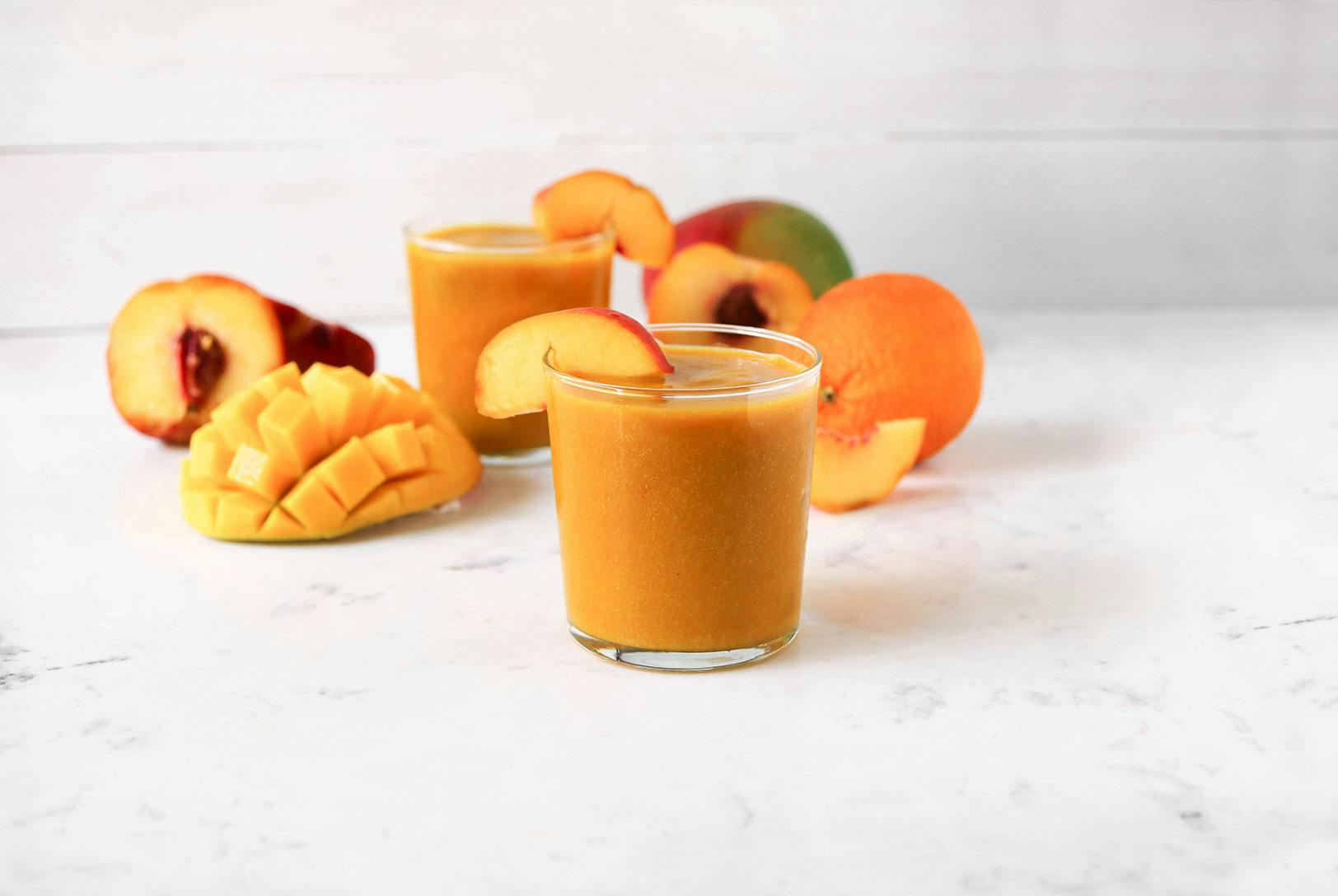 Zingy Orange Peach Mango Smoothie