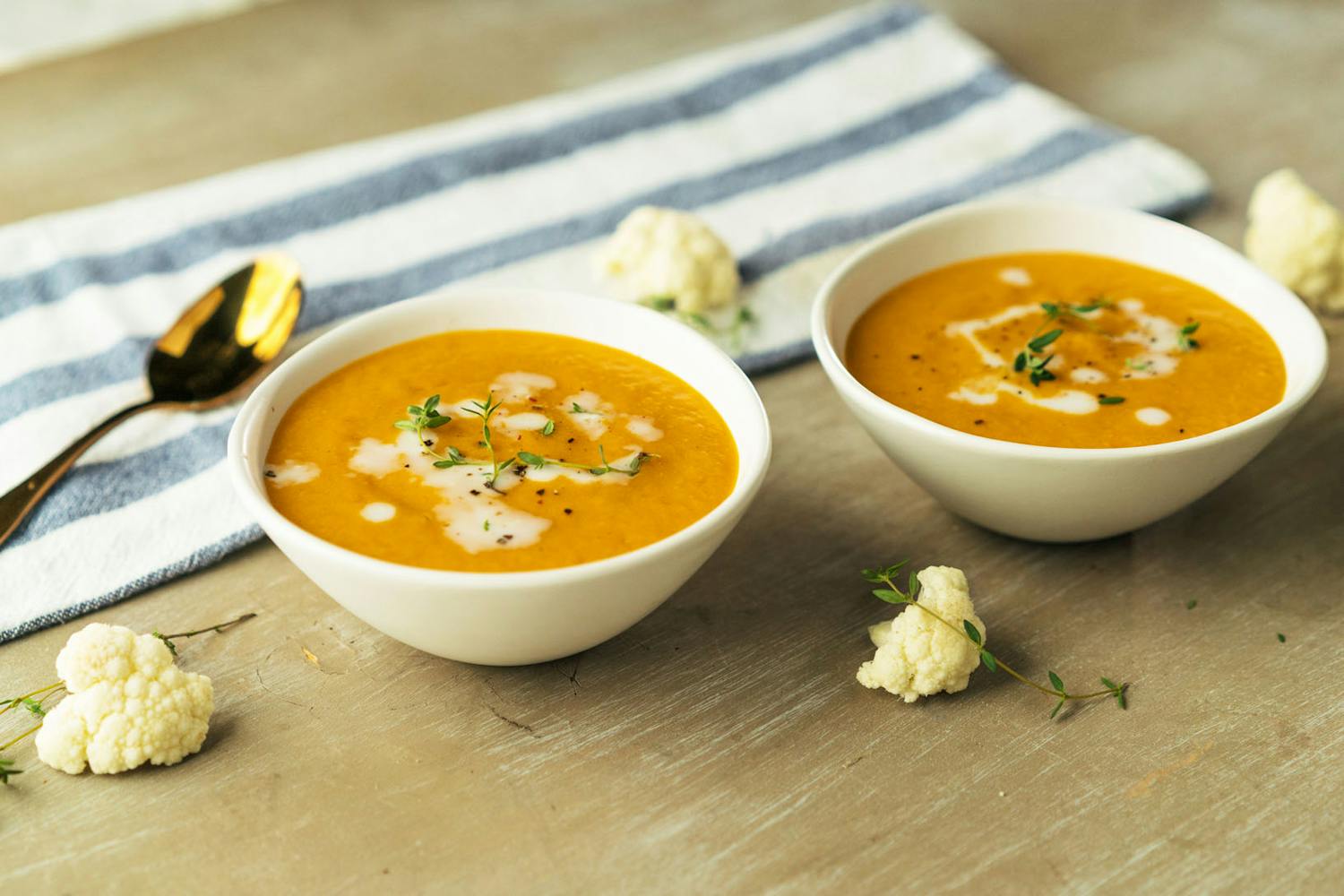 Cauliflower and Sweet Potato Chowder
