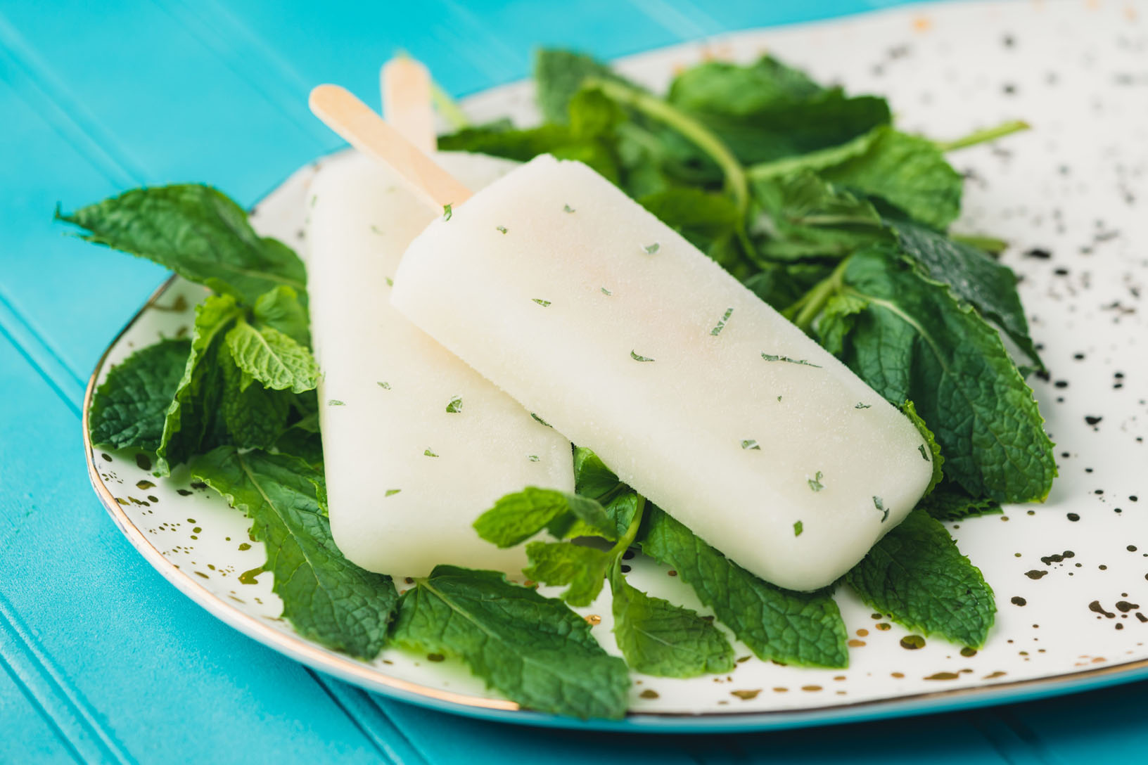 Green Tea Peppermint Popsicles