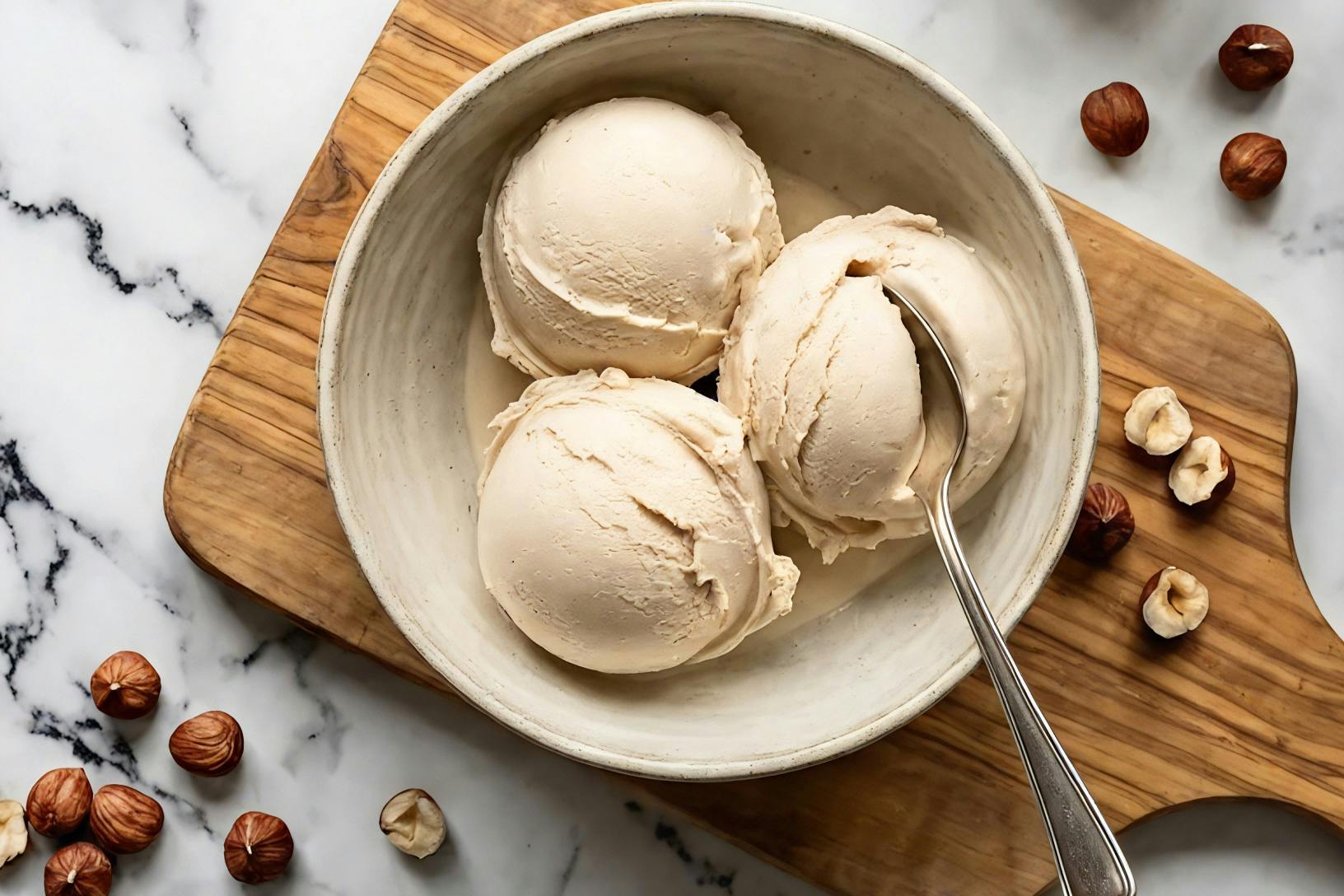 Creamy Hazelnut Ice Cream
