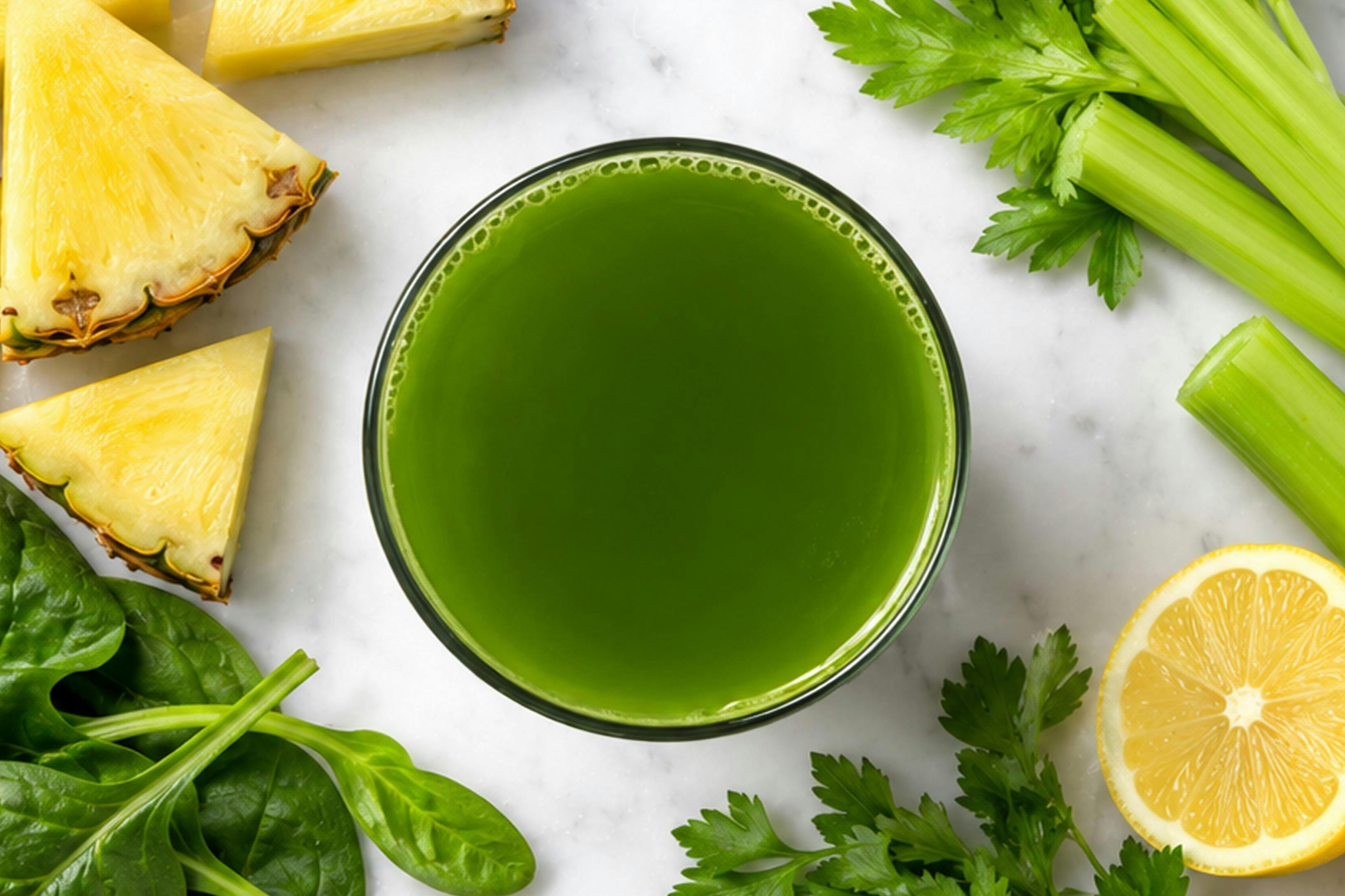 Pineapple Grapefruit Green Juice 