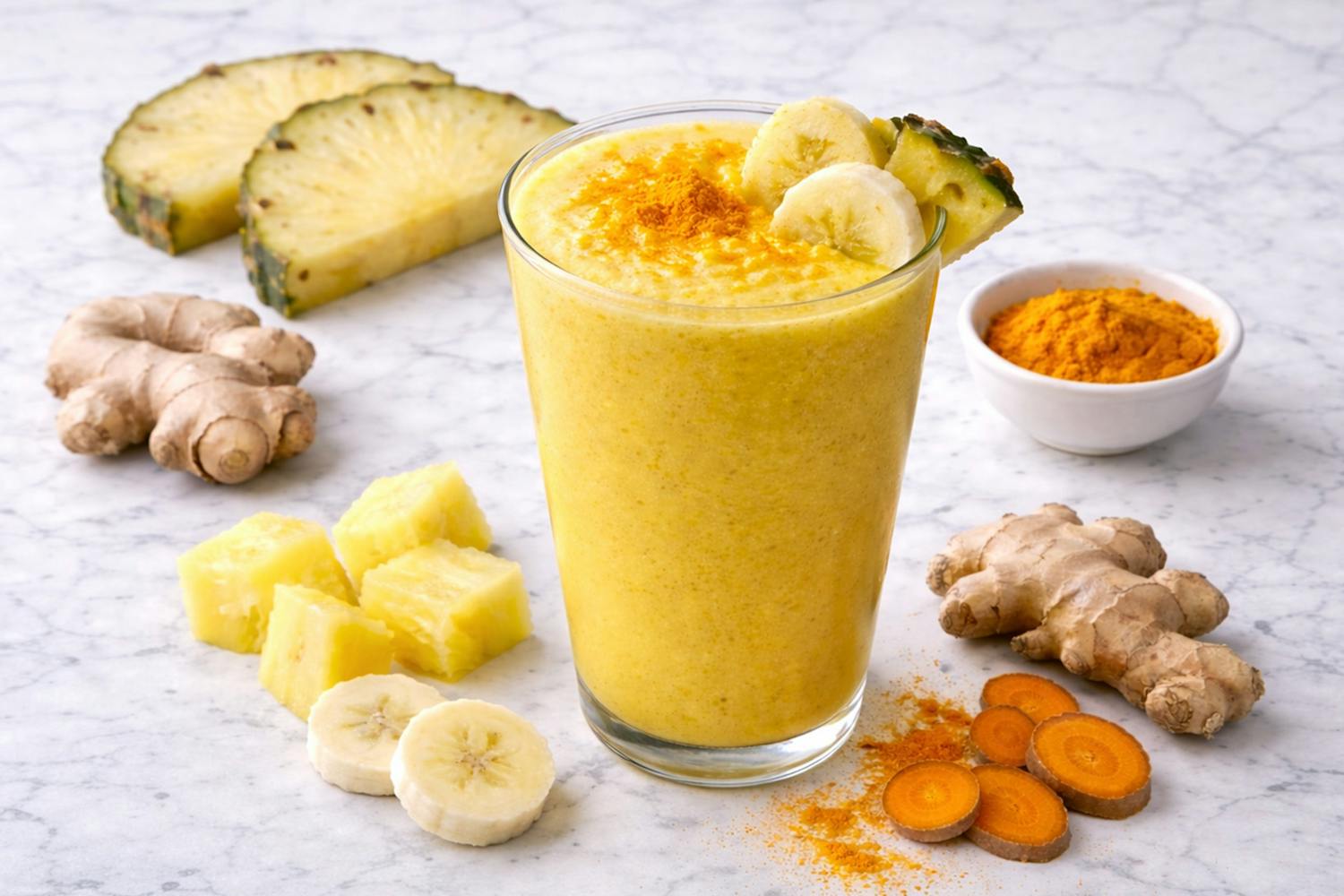 Turmeric Pineapple Colada Smoothie 