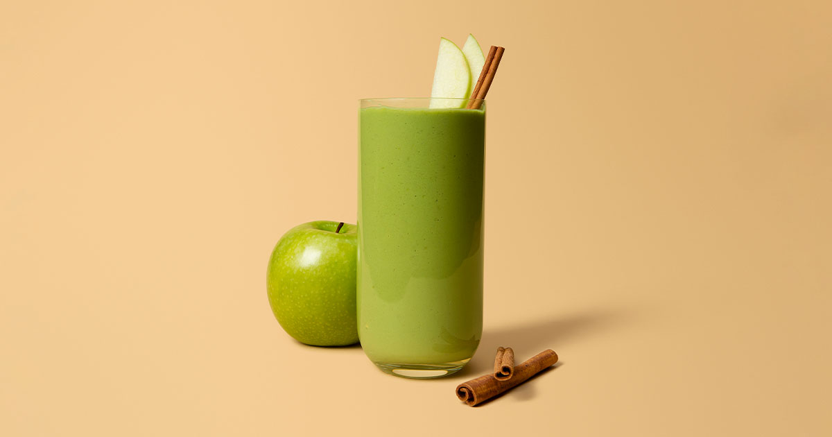 Apple Pie Protein Smoothie with Greens and Tofu - Recipe