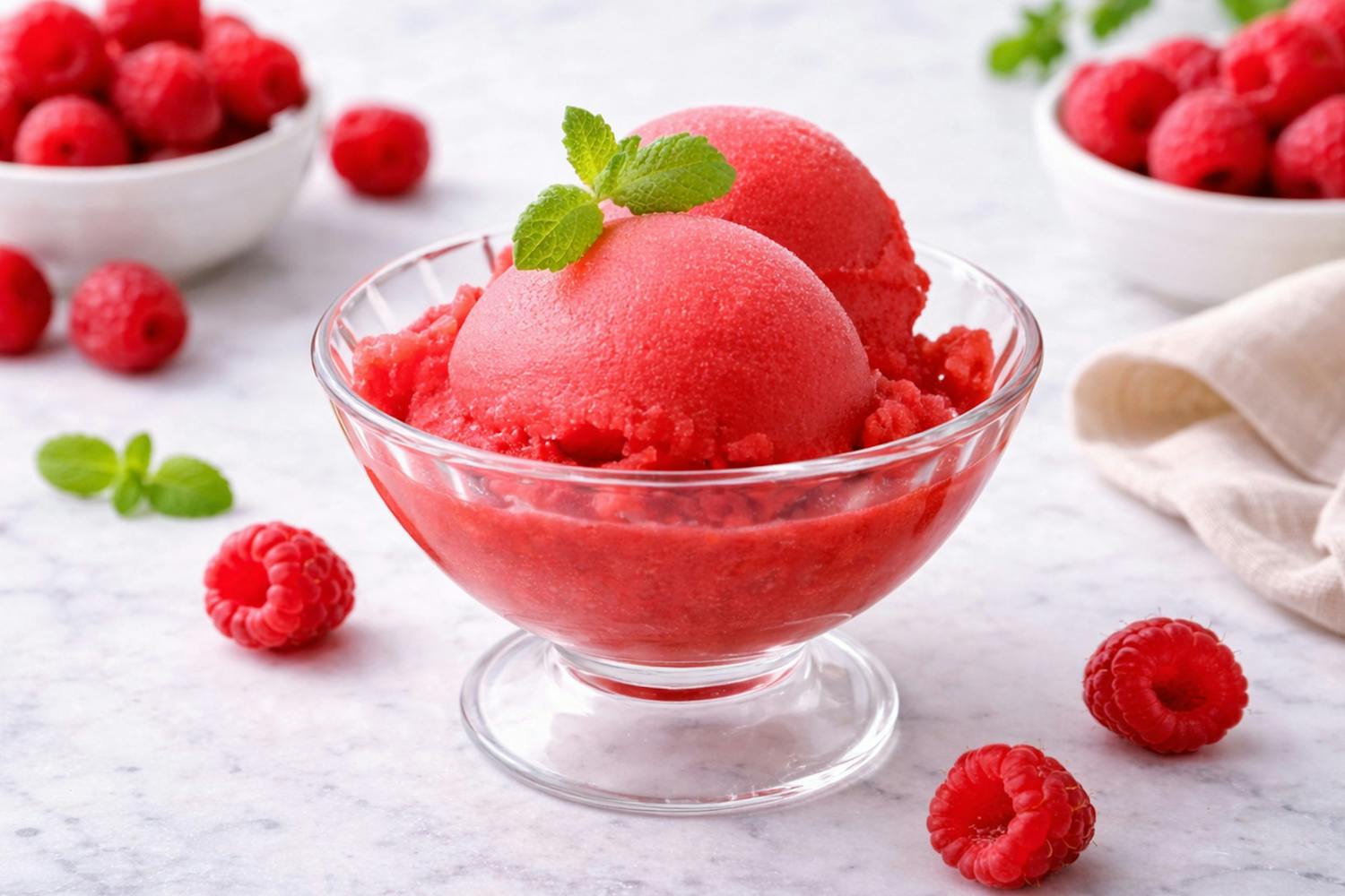 Refreshing Raspberry Sorbet