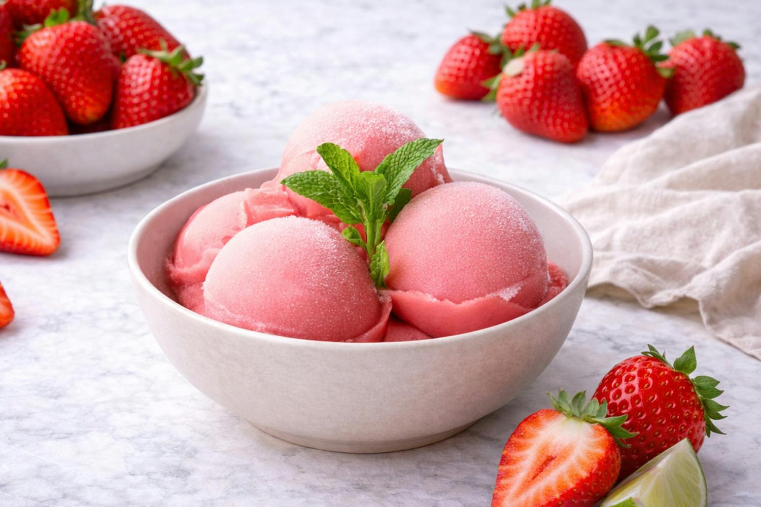 Spiked Strawberry Sorbet