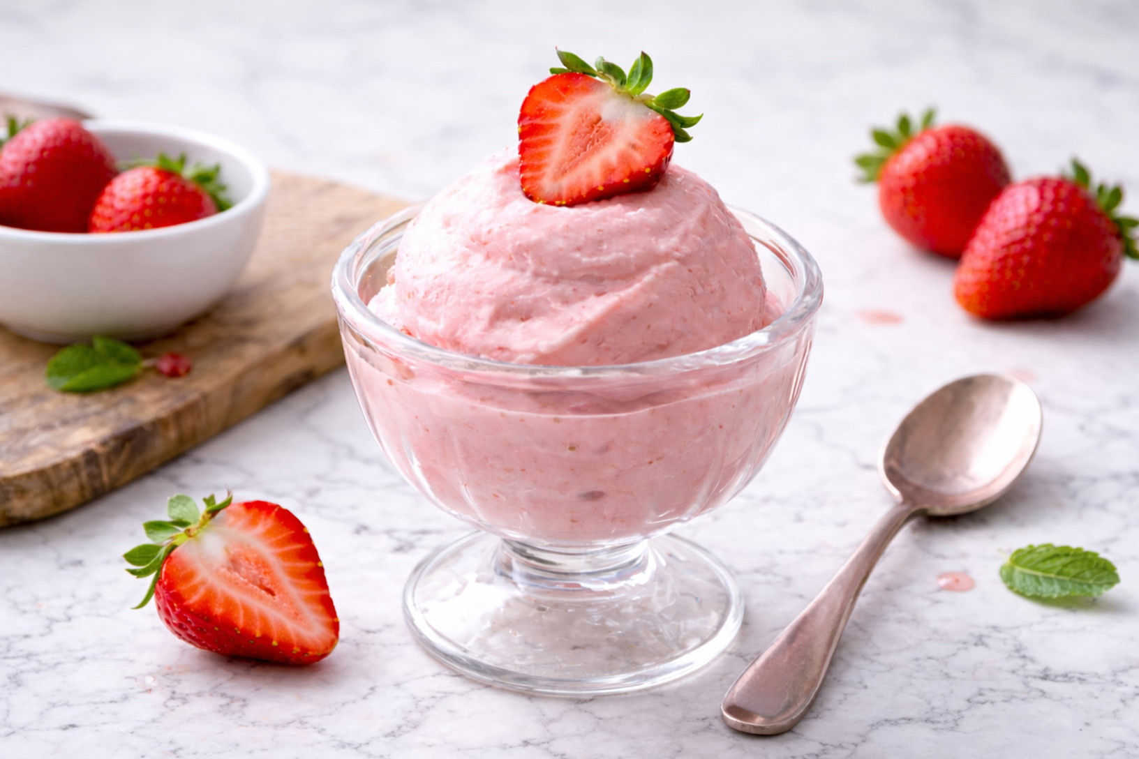 Fresh Strawberry Frozen Yogurt 