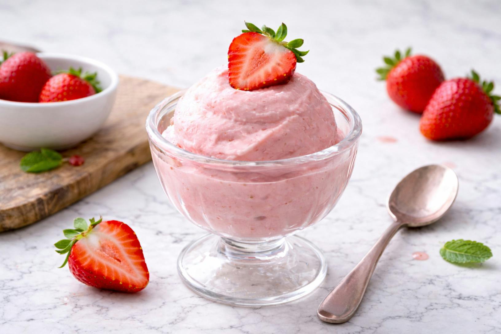 Fresh Strawberry Frozen Yogurt 
