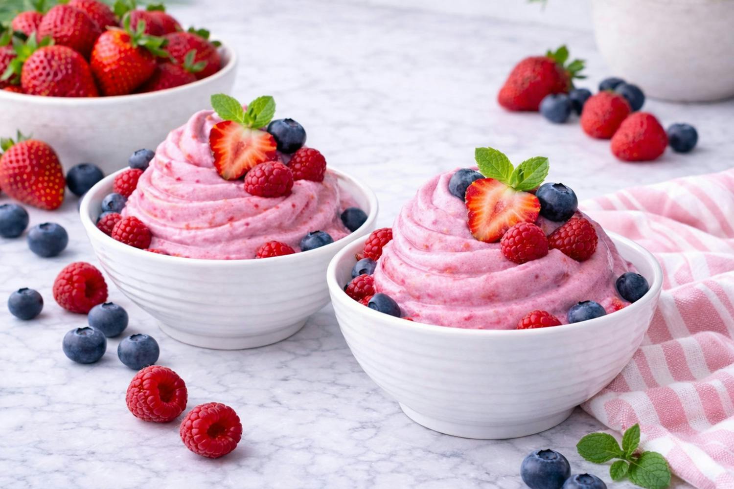 Dairy-Free Mixed Berry Frozen Yogurt 