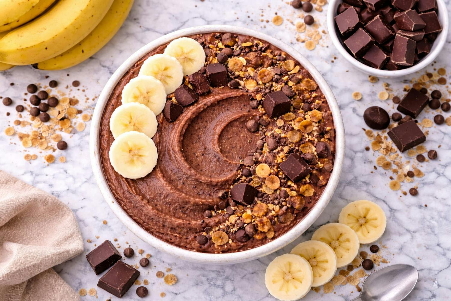 Chocolate Banana Smoothie Bowl 