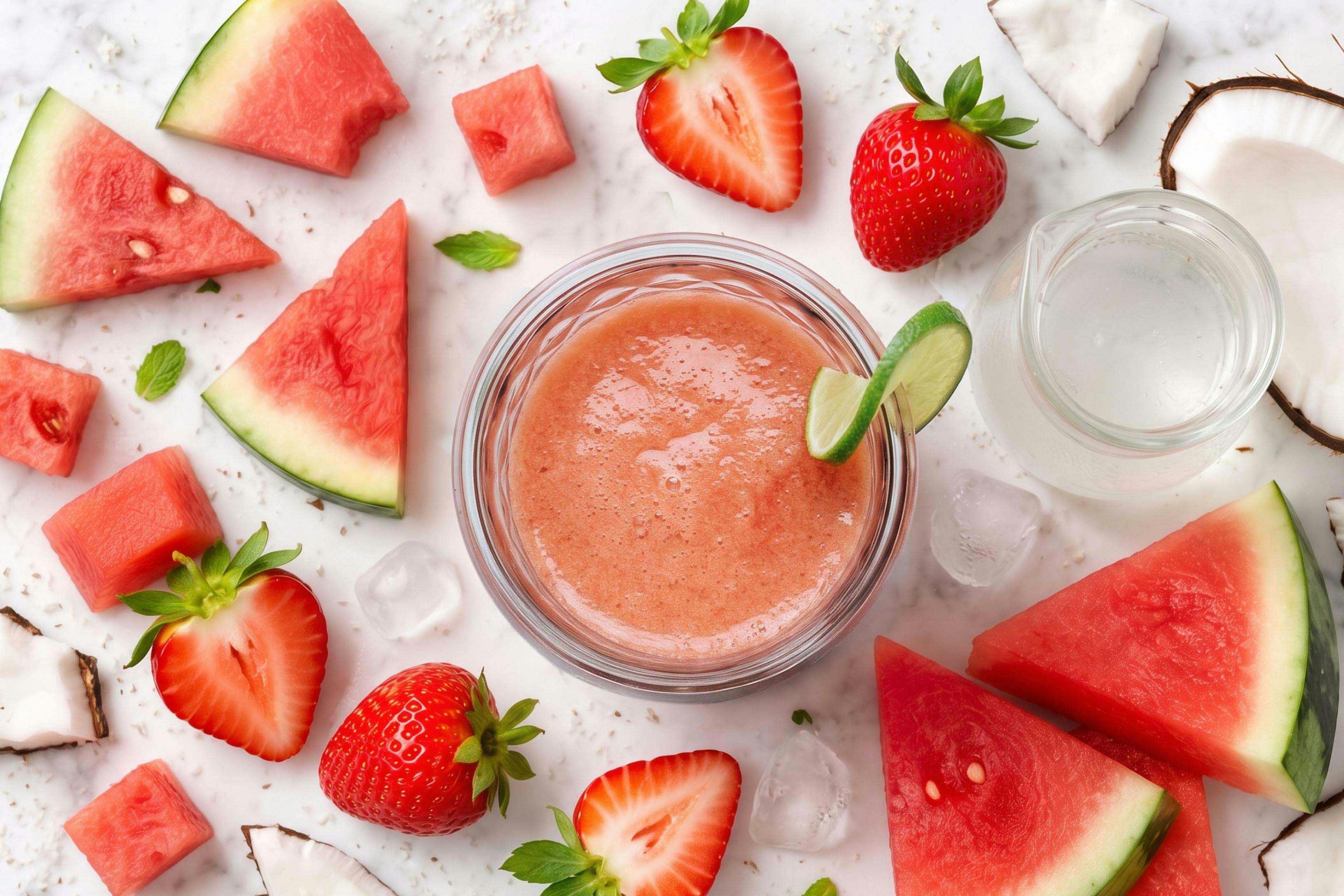 Hydrating Watermelon Strawberry Cooler 