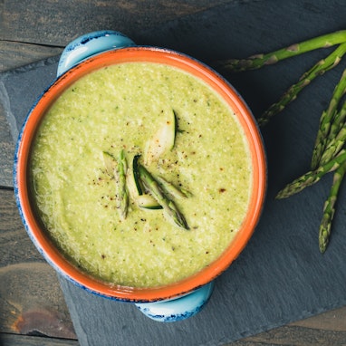 Curry-fied Asparagus Soup