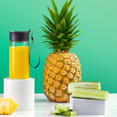 nutribullet juicer pro and tropical juice with pineapple and cucumber 